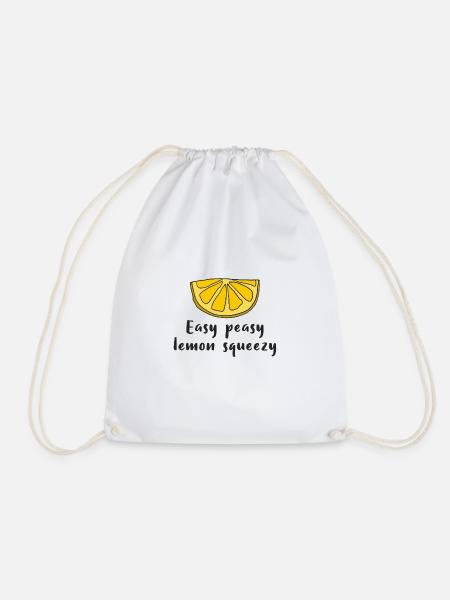 Lemon Lemon Easy peasy lemon squeezy - Drawstring Bag - white