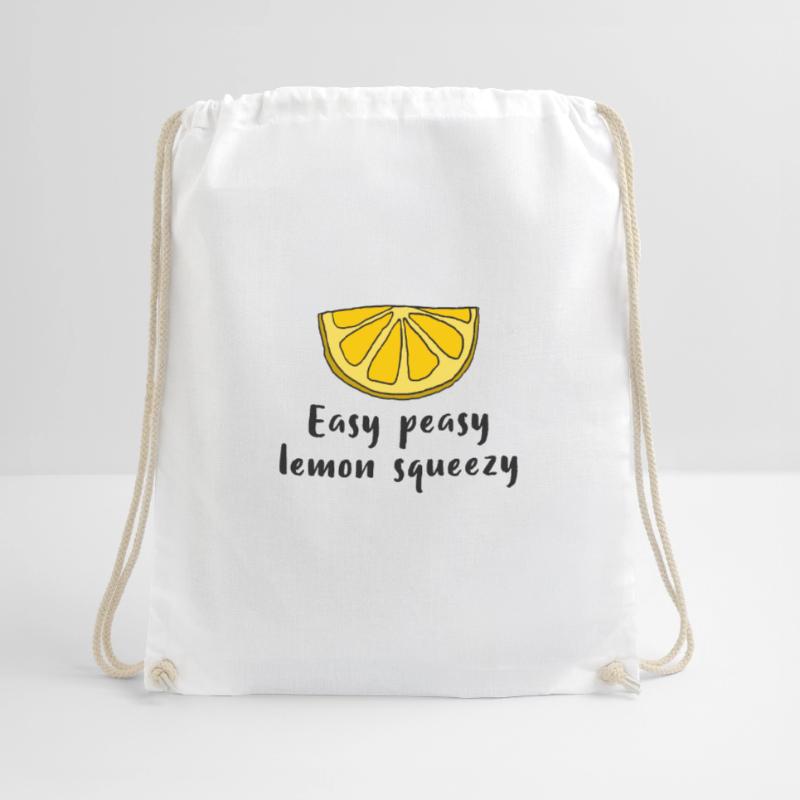 Lemon Lemon Easy peasy lemon squeezy Drawstring Bag