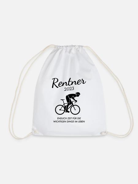 Rentner 2023 - Fahrrad Radsport Rennrad Rente - Turnbeutel - Weiß