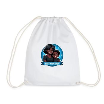 Mother's Day - A mother and her son - Drawstring Bag - white - Front