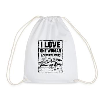 Humour Voiture - I Love One Woman & Several Cars - Sac de sport léger - blanc - Devant