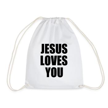 Jesus loves you - Turnbeutel - Weiß - Vorne