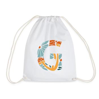 Lettre g fleurs groovy idée cadeau  - Sac de sport léger - blanc - Devant