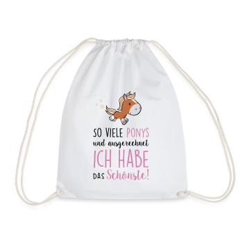 So viele Ponys und ich habe das Schönste - Turnbeutel - Weiß - Vorne