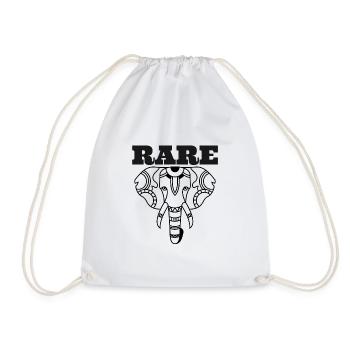 One rarely knows what happiness is elephant head - Drawstring Bag - white - Front