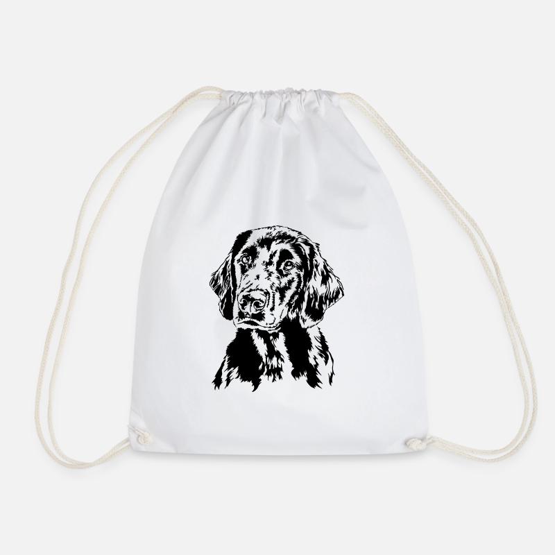 FLAT COATED RETRIEVER Hunde Hund Jagdhund Wilsigns - Turnbeutel - Weiß