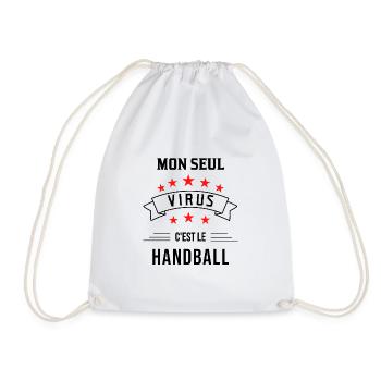 Handball sportif virus - Sac de sport léger - blanc - Devant