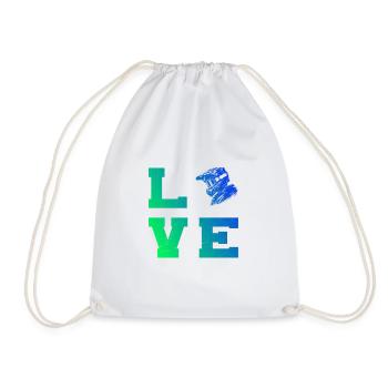 Mountain bikers Cycling Cycling Mountain biking - Drawstring Bag - white - Front