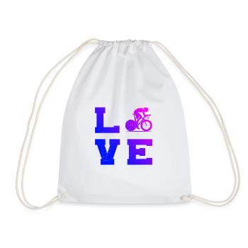 Road Cycling Road Cyclists Road Cycling Men - Drawstring Bag - white - Front
