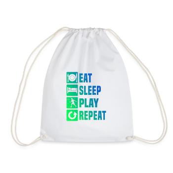 Badminton player Badminton Squash - Drawstring Bag - white - Front