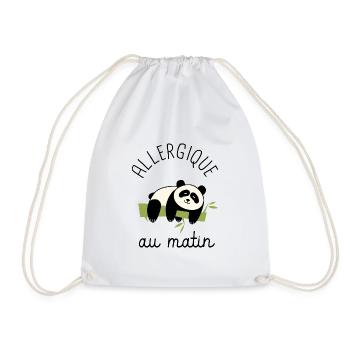 Allergique au matin humour - Sac de sport léger - blanc - Devant