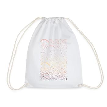 Paragliders course sunset - Drawstring Bag - white - Front