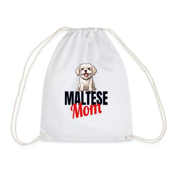 Maltese Lapdog Puppy Muttertag Welpe - Turnbeutel - Weiß - Vorne
