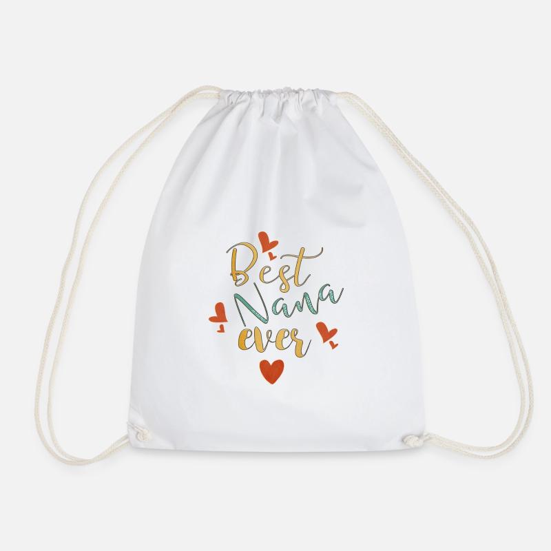 Best Nana ever - Drawstring Bag - white