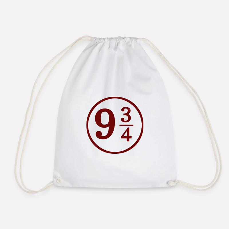 Nine three-quarter - Drawstring Bag - white