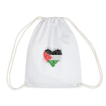 Coeur De Palestine Drapeau Vintage - Sac de sport léger - blanc - Devant