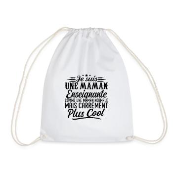 Maman Enseignante: normale, mais en plus badass - Sac de sport léger - blanc - Devant