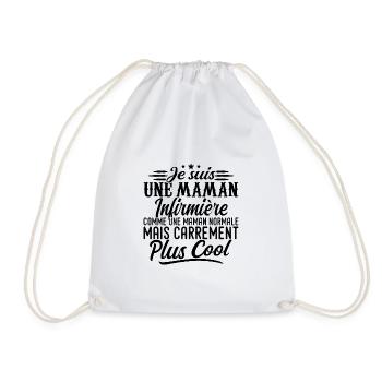 Maman Infirmière: normale, mais en plus badass - Sac de sport léger - blanc - Devant