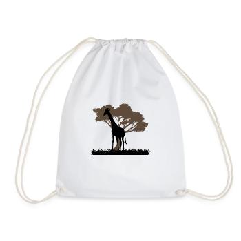 Safari Zoo Animals Wildlife - Drawstring Bag - white - Front