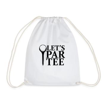 Golf Let's Par Tee lustig Golfspruch Golfer - Drawstring Bag - white - Front