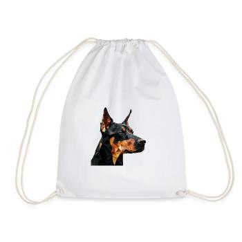 DOBERMAN - Drawstring Bag - white - Front