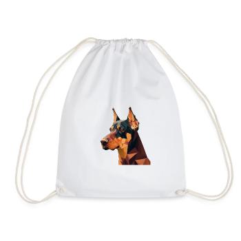 DOBERMAN - Drawstring Bag - white - Front