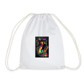 TRIPPY ART - Drawstring Bag - white - Front