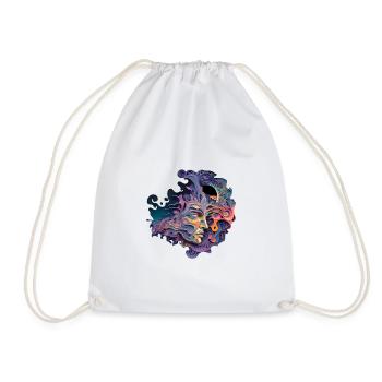 TRIPPY - Drawstring Bag - white - Front