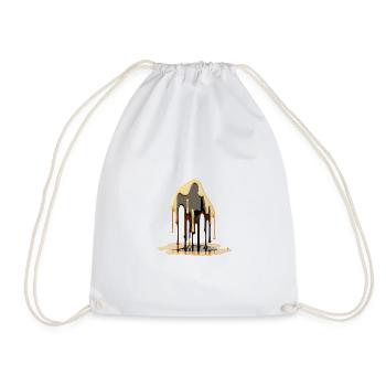 MELTING - Drawstring Bag - white - Front