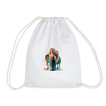 DRIPPY - Drawstring Bag - white - Front