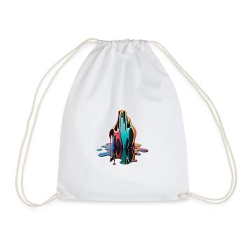 DRIPPY - Drawstring Bag - white - Front