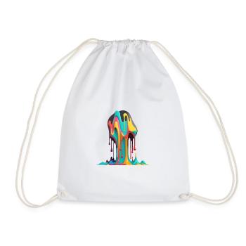 DRIPPY - Drawstring Bag - white - Front