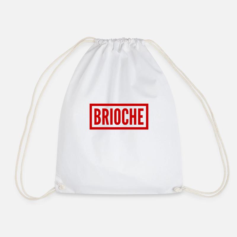 BRIOCHE (Rectangle, Rouge) - Sac de sport léger - blanc