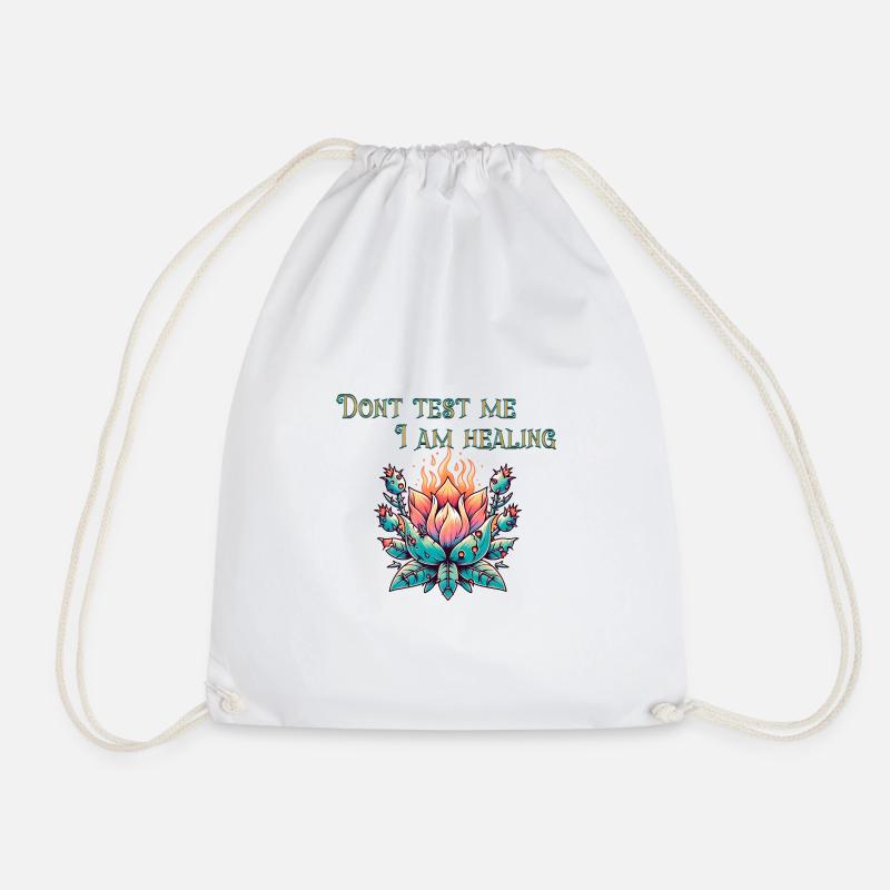 I am Healing - Selfcare Design - Drawstring Bag - white