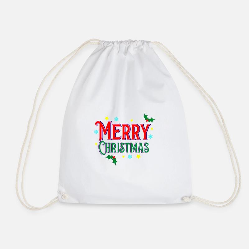 Frohe Weihnachten - Turnbeutel - Weiß