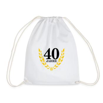 Jubiläum 40 Jahre Lorbeerkranz - Turnbeutel - Weiß - Vorne