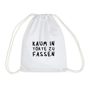 Kaum in Torte zu fassen - Turnbeutel - Weiß - Vorne