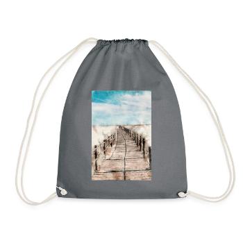 Poster Strand - Turnbeutel - Grau - Vorne