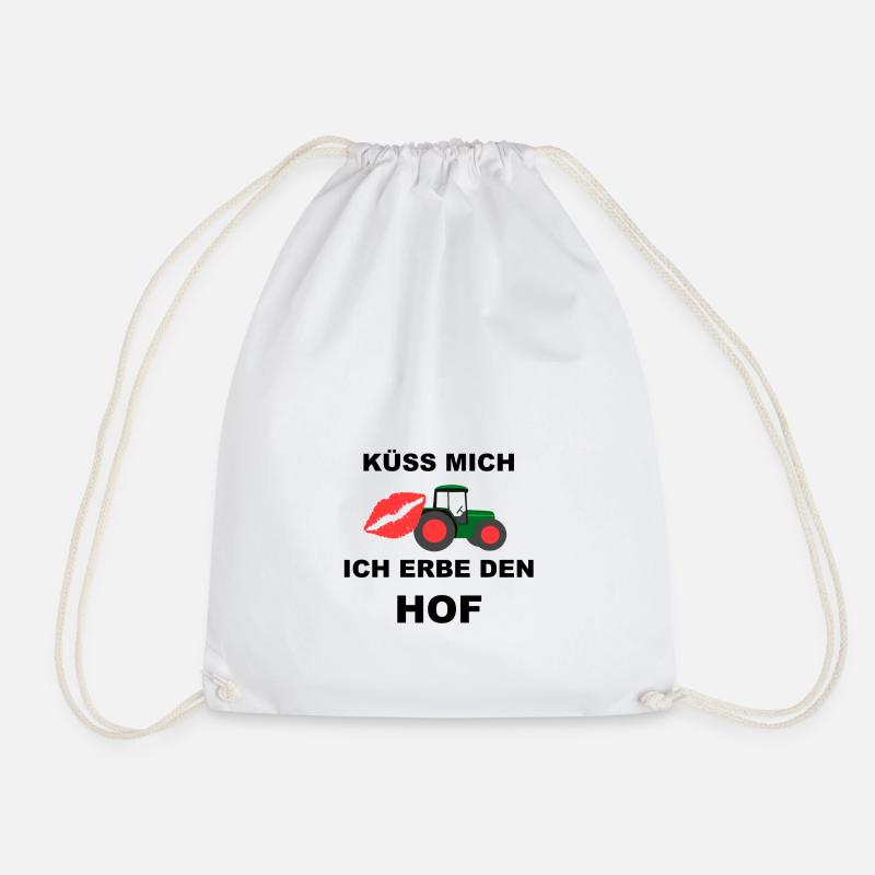 küss mich ich erbe den hof - Turnbeutel - Weiß