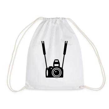 Photo Camera - Drawstring Bag - white - Front
