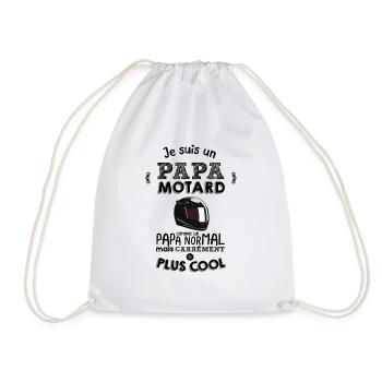 Papa motard carrément plus cool - Sac de sport léger - blanc - Devant