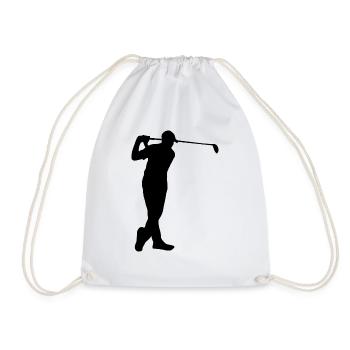 Golf player - Drawstring Bag - white - Front