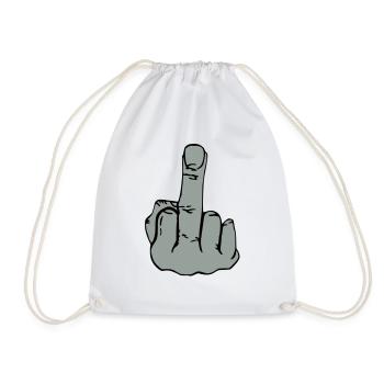 Doigt d'honneur - Sac de sport léger - blanc - Devant