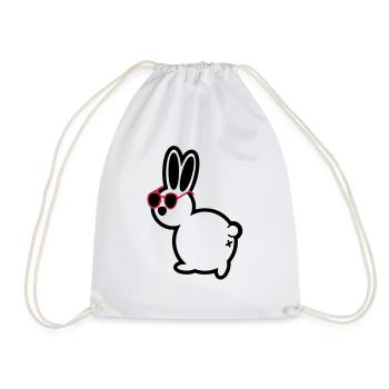 comic hase - Turnbeutel - Weiß - Vorne