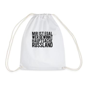 Russland Fußball Fan Shirt - Turnbeutel - Weiß - Vorne