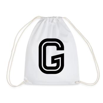 G - Drawstring Bag - white - Front
