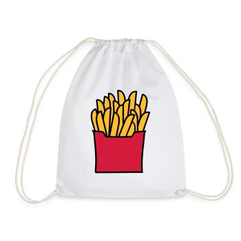 Fries - Drawstring Bag - white - Front