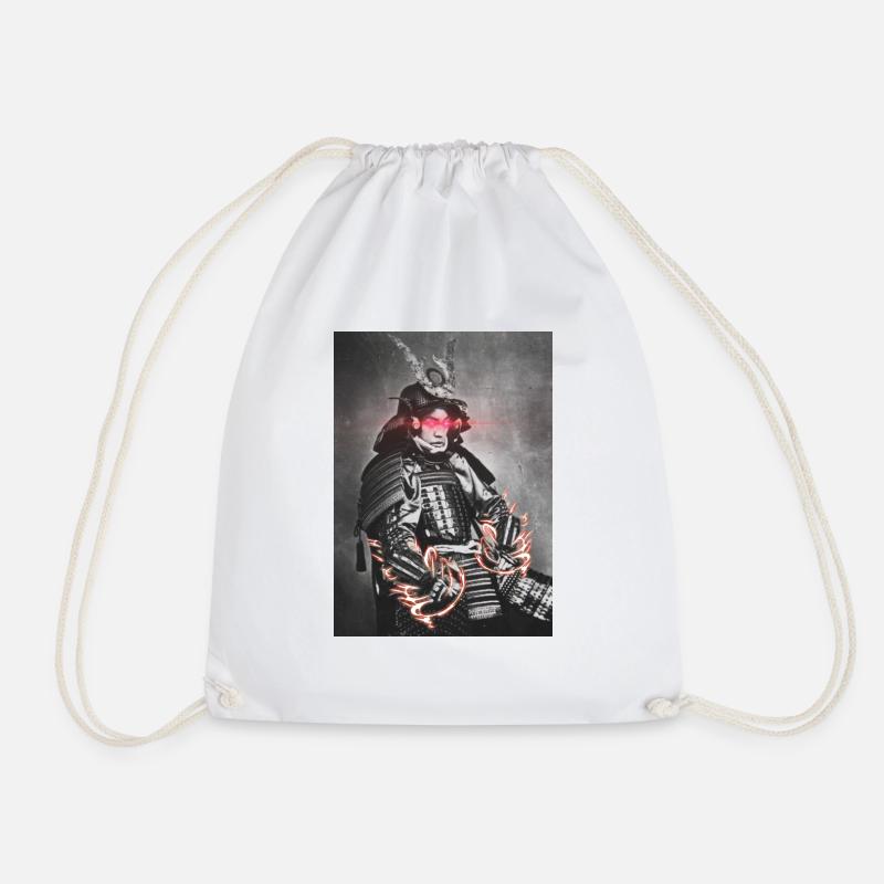 Laser Ninja Man - Drawstring Bag - white