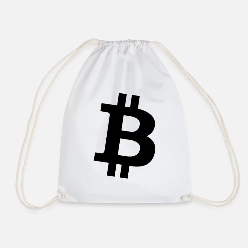 bitcoin Ƀ sign BTC - Turnbeutel - Weiß