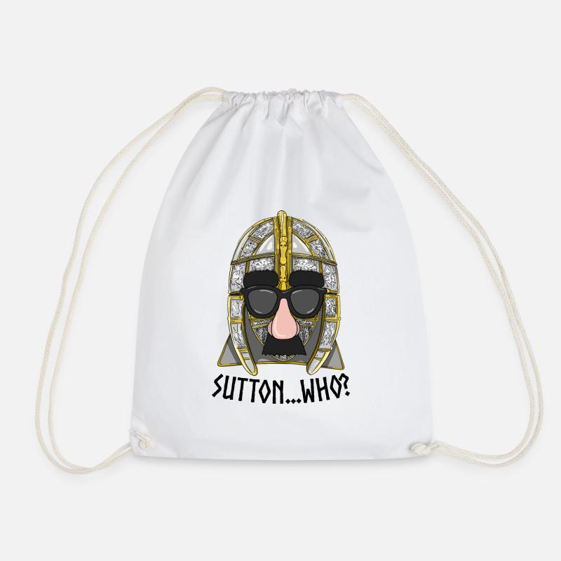 Sutton... Who? - Sutton Hoo - Drawstring Bag - white